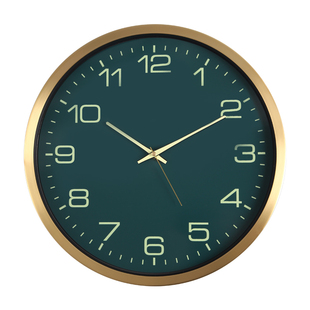 TQJ轻奢黄铜夜光静音挂钟简约现代创意钟表客厅简约石英钟家用表