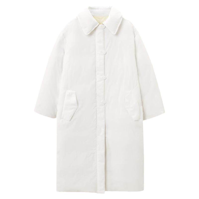 秋冬长款羽绒服OVV翻领