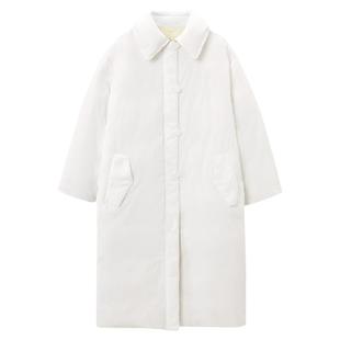 OVVOutlet秋冬新款女装正反双面两穿小翻领长款宽松羽绒服