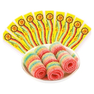 珍宝珠酸条软糖彩虹橡皮糖多规格组合零食水果糖果小吃