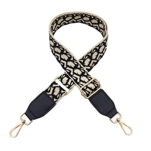 黑色包带配件包包斜挎肩带单买箭头花纹提花帆布织带伊芙琳包带