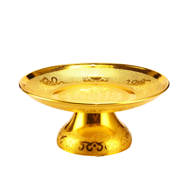 仿合金塑料果盘佛前财神水果盘子