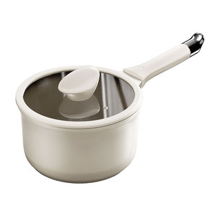 钛陶瓷小奶锅家用不粘锅宝宝婴儿辅食锅一人食煎蒸煮泡面小汤锅W