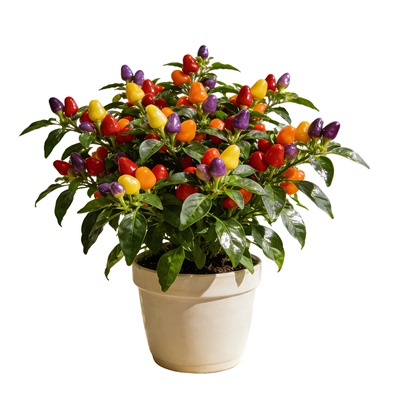 正宗七彩辣椒秧苗盆栽地栽都结果