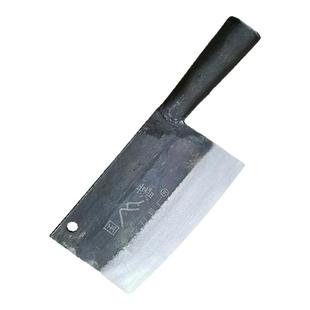 国藩聋哑刀具厂炮弹钢手工锻打超薄锋利厨师切肉切片刀老式铁菜刀