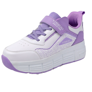 变形儿童鞋暴走鞋双轮可收缩成年爆走学生男女四轮滑轮鞋带轮子鞋