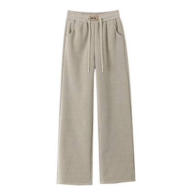 特厚羊羔绒阔腿裤女秋冬保暖棉裤