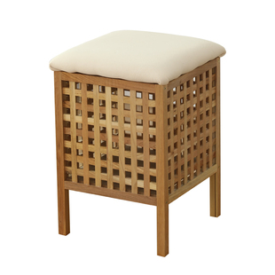 清仓微瑕实木换鞋凳北欧风木质收纳凳透气网格储物凳玄关家用鞋凳