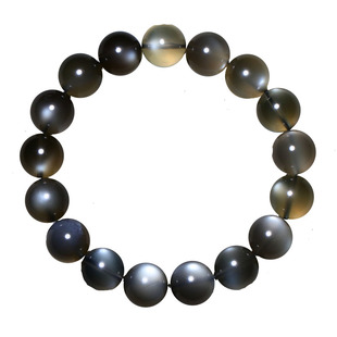 天然银月光长石单圈手链水晶月光石手串饰品拉长石礼物男女生情侣