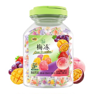 溜溜梅梅冻桶装多种口味儿童解馋零食礼包休闲蒟蒻果冻健康代餐
