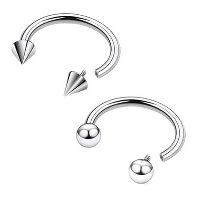 CrazyRabbit钛合金耳骨环耳环女