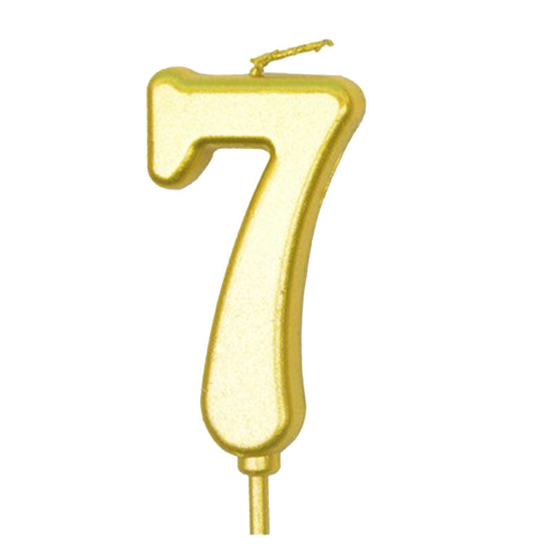 金色数字蜡烛0~9号数字蜡烛生日蛋糕周岁过生日数字蜡烛装饰生日