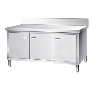 304不锈钢工作台商用厨房操作台专用打荷台碗柜橱柜整体焊接定制