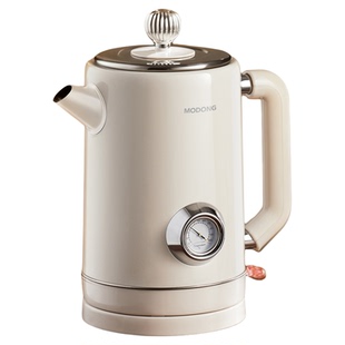 摩动复古电热水壶家用烧水壶304不锈钢保温一体大容量电烧开水壶