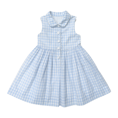 NU南法度假格纹连衣裙出游半裙