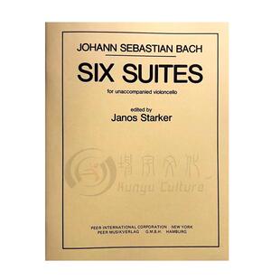巴赫六首无伴奏大提琴组曲 斯塔克编订 Peermusic Classical原版进口乐谱书 Bach 6 Suites for Cello solo 61132-623