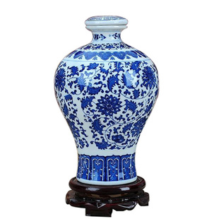 景德镇陶瓷酒瓶空瓶1斤2斤3斤10斤密封青花瓷家用酒坛子5斤酒罐缸