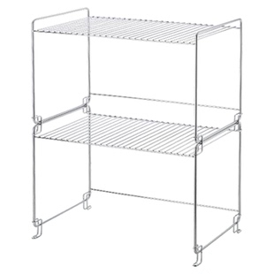 霜山不锈钢置物架可叠加碗碟杯架厨房整理架橱柜锅具分层收纳架