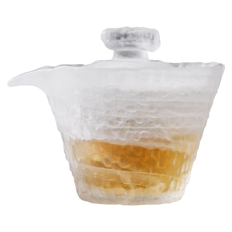 玻璃功夫茶具耐热三才盖碗泡茶碗