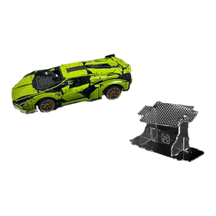 KGBOX用于乐高汽车飞机通用积木透明亚克力展示盒支撑架底座