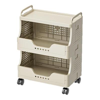 零食置物架小推车儿童书架玩具收纳架多层整理架带轮移动储物架子