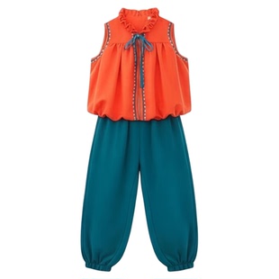 柿柿如意演出服女童古典舞表演服中国风儿童元旦喜庆舞蹈柿子道具