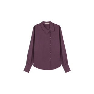 solighter 法式复古灯芯绒不规则衬衫女春季2025新款设计感上衣