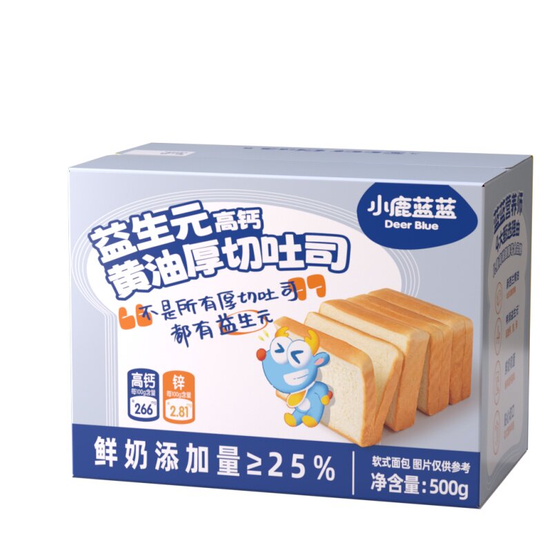 小鹿蓝蓝添加益生元黄油厚切吐司