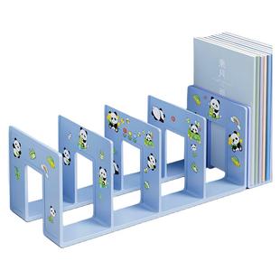 四格书立亚克力收纳架防倒收纳盒桌上简易置物架档案书夹ins风儿童男孩女孩送熊猫贴纸多功能大容量加厚办公