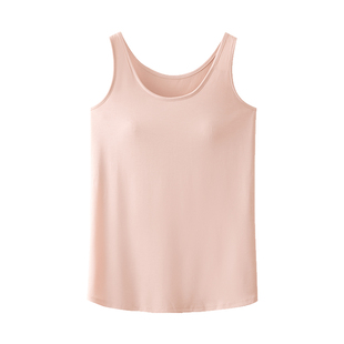吊带背心女内搭带胸垫一体式宽松打底外穿冰丝凉感夏季家居服上衣