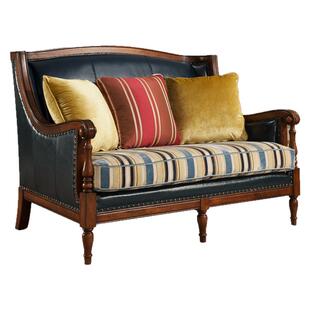 美式实木沙发客厅真皮沙发组合欧式皮布沙发北欧家具现代简约沙发