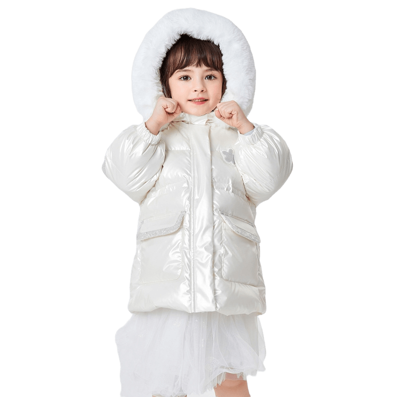 巴拉巴拉女童连帽羽绒服宝宝长款