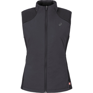 ASICS亚瑟士新款女子PRIMALOFT跑步棉服马甲保暖舒适立领运动马甲