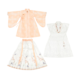 2026新款明制汉服女童春秋小女孩古风绝美马面裙套装清汉男童古装