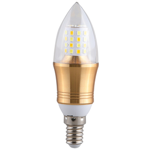 led灯泡智能天猫精灵语音控制渐变调光调色水晶灯小螺口蜡烛尖泡