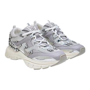 SAM EDELMAN山姆爱德曼春季银色老爹水钻增高厚底休闲鞋PYPER GEM