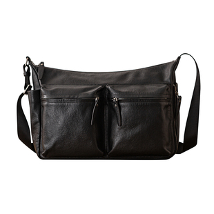 后步男士真皮运动单肩包斜挎包邮差包工装包牛皮通勤包机能背包潮