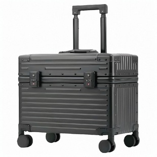上翻盖铝镁合金20寸行李箱 女 男旅行箱摄影拉杆箱万向轮25寸金属