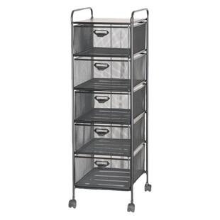 A4铁艺多层加深抽屉文件架5格金属办公资料收纳柜桌下档案分类柜