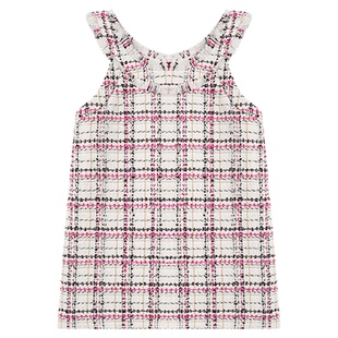 RBIGX瑞比克童装秋季新款小香风粗花呢复古格纹高级感女童连衣裙