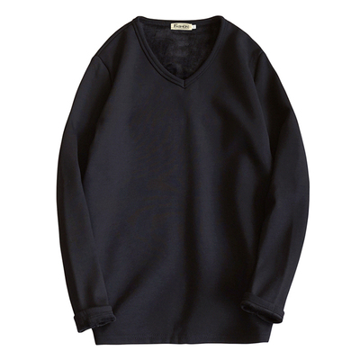 青少年长袖t恤男士秋冬季领加绒