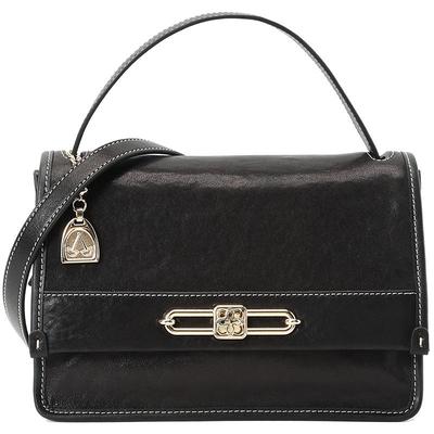 why女包头层植鞣牛皮盘扣包