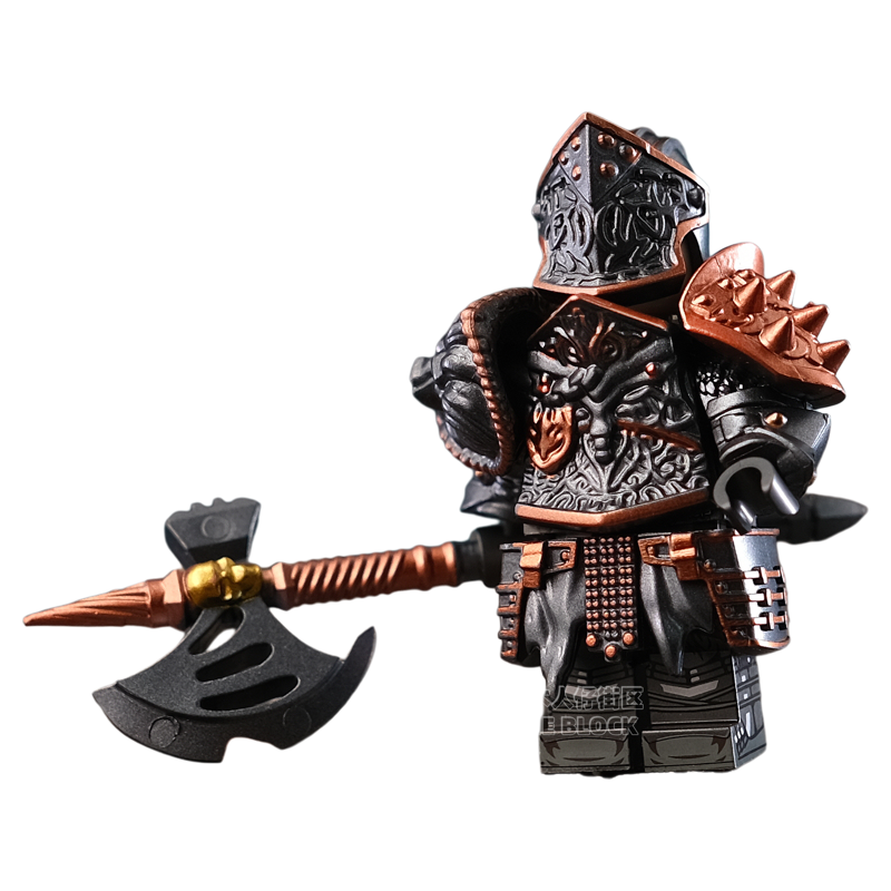 中世纪第三方魔兽争霸世界荣耀战魂霍顿骑士兵积木小人仔拼装玩具