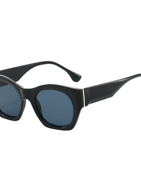 新款复古走秀表演碎花猫眼墨镜女