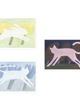 ANNA 丹麦设计Clara Schicketanz猫咪插画海报 北欧客厅餐厅卧室