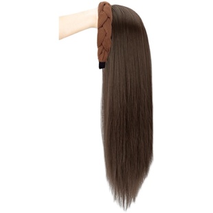 发箍假发女长卷发2025新款羊毛卷自然无痕仿真发一体全头套式假发