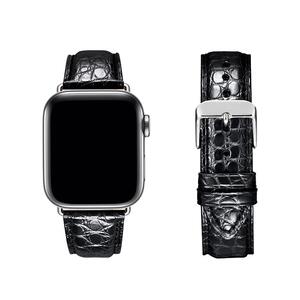 fxi 【手工定制】黑色棕色鳄鱼皮applewatch表带苹果表带iwatchs9876543表带iwatch Ultra21表带真皮手表表带