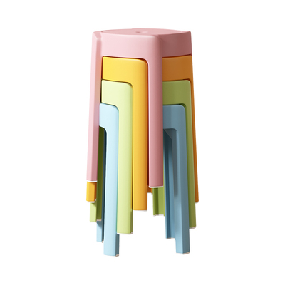 加厚简约北欧客厅塑料凳子可叠放