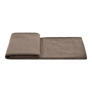 柏洛斯Modern edge〖尘土〗轻奢现代咖色绒布毯子床上用沙发盖毯