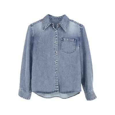 有尾女装简约牛仔衬衫